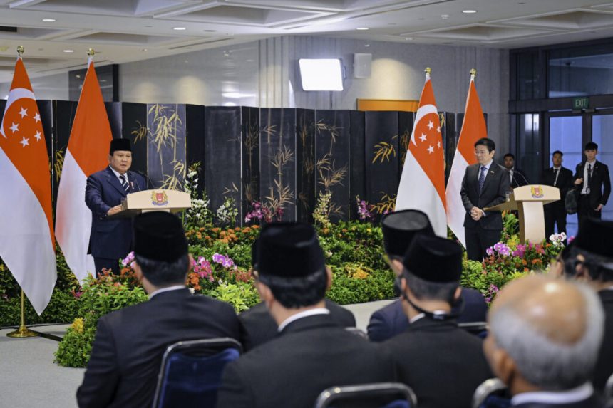 presiden prabowo tegaskan komitmen perkuat kerja sama dengan singapura lewat leaders’ retreat perdana