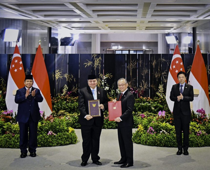presiden prabowo dan pm wong saksikan penandatanganan sejumlah mou strategis indonesia-singapura
