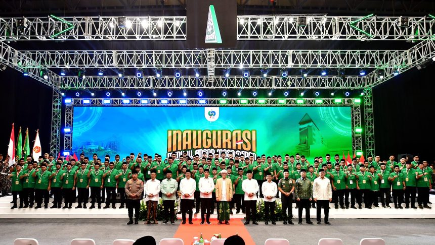 presiden hadiri inaugurasi ansor dan pelantikan pengurus pusat gp ansor 2024-2029 di gbk