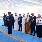 president jokowi performs prayer at abu dhabi’s president joko widodo mosque