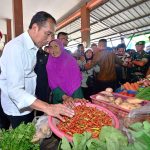 kunjungi pasar sebukit rama, presiden jokowi: harga baik dan stabil