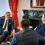 president prabowo welcomes czech pm petr fiala during brief stopover in prague
