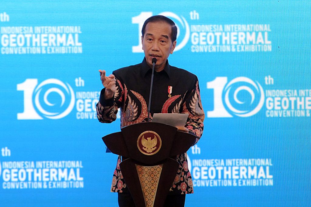 buka iigce 2024, presiden dorong pemanfaatan potensi panas bumi menuju energi bersih