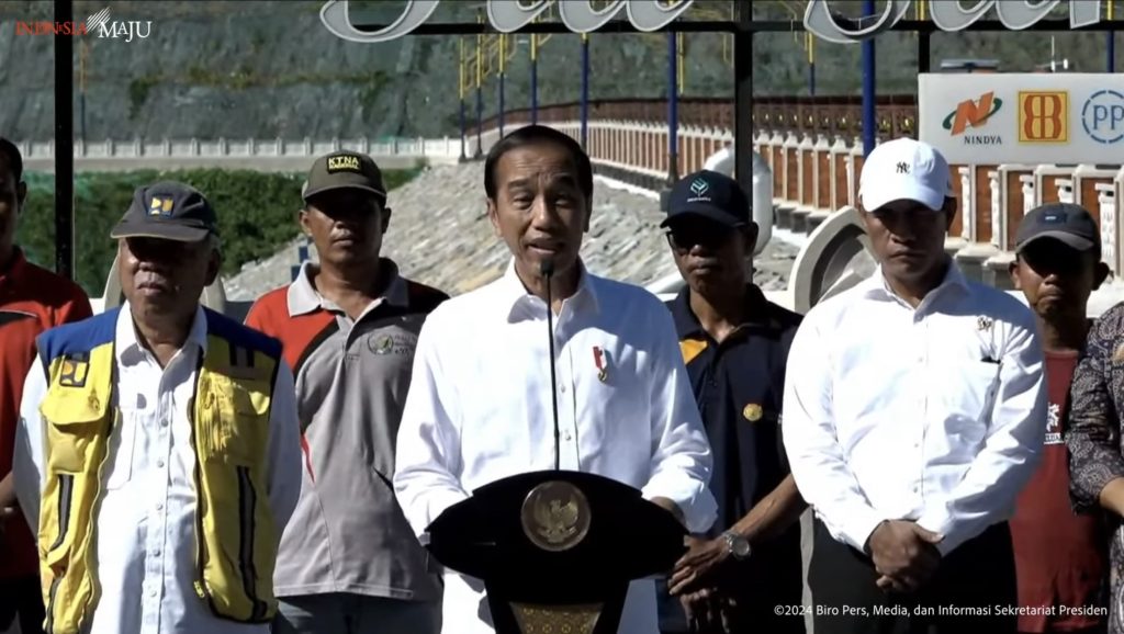 diresmikan presiden, bendungan tiu suntuk siap aliri 1.900 hektare lahan pertanian