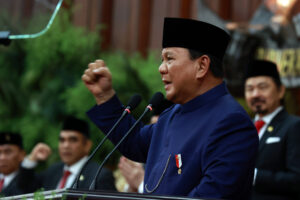 newly sworn-in president prabowo delivers his first speech 18 newly sworn-in president prabowo delivers his first speech