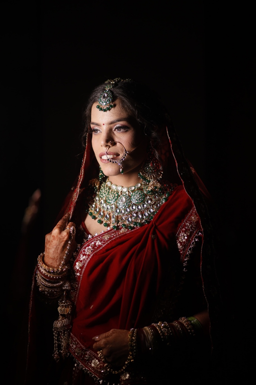 Candid bride portrait