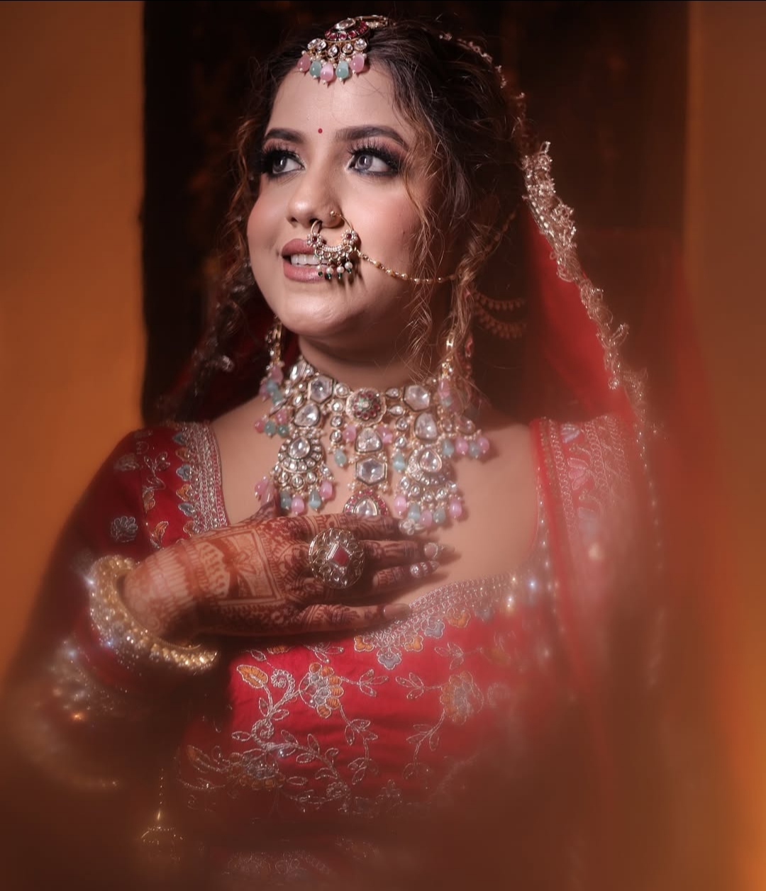 Candid bride portrait