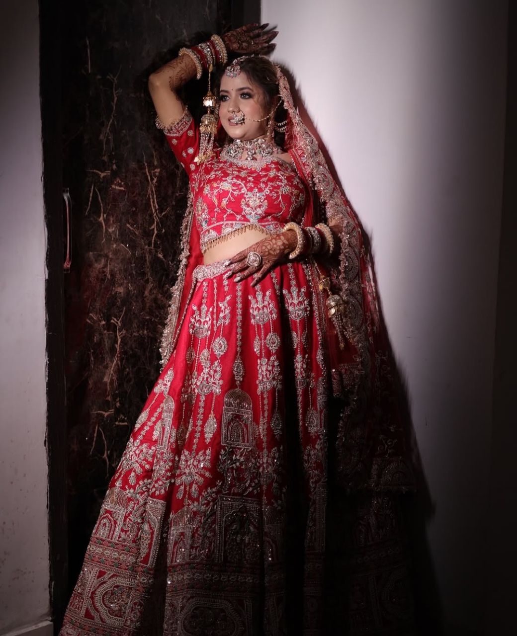 Candid bride portrait