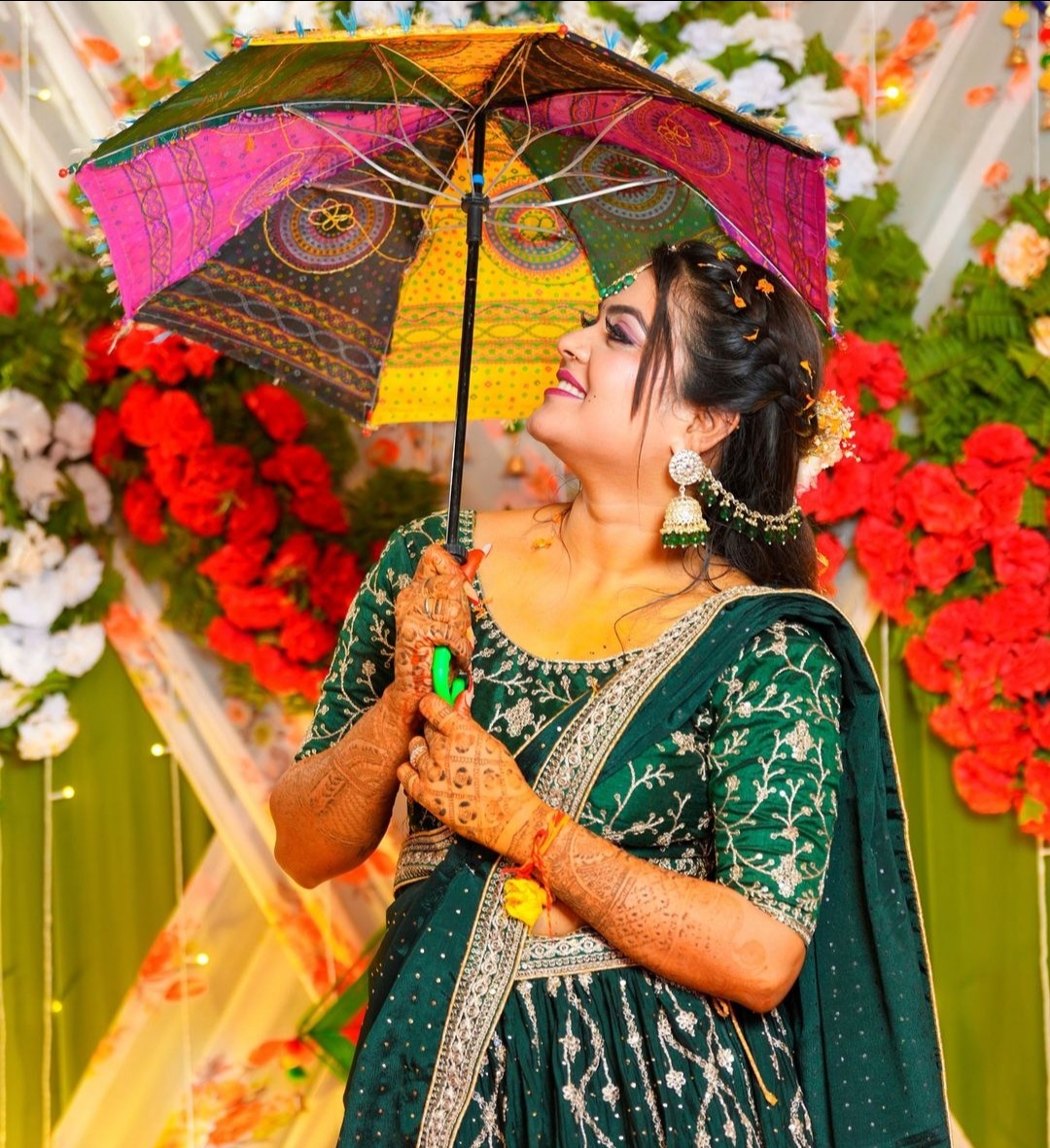 Candid bride portrait