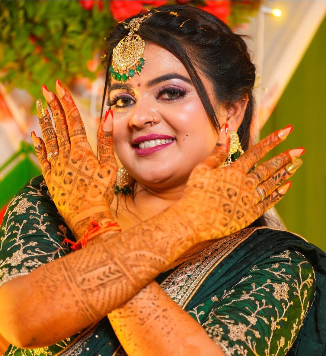 Candid bride portrait