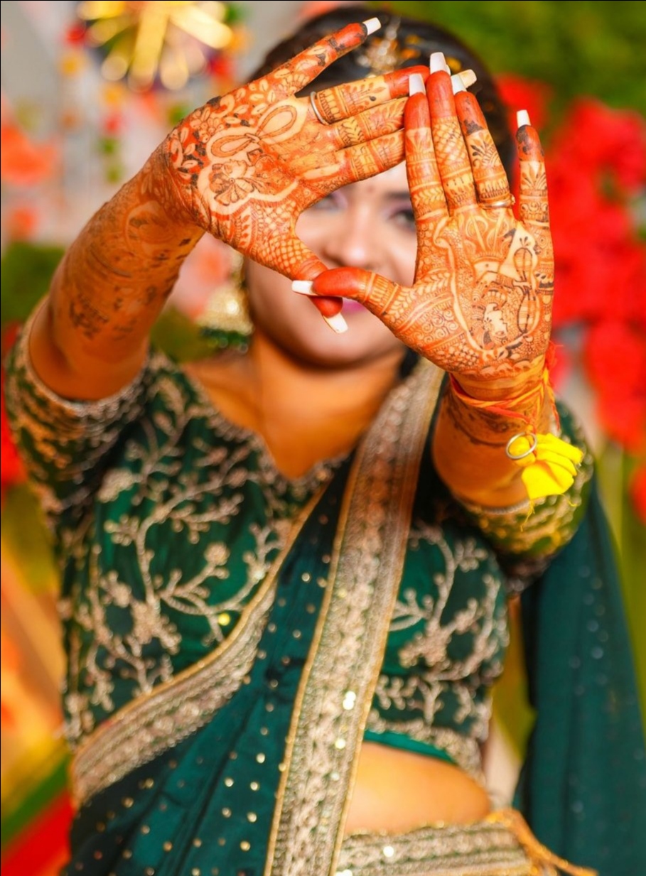 Candid bride portrait