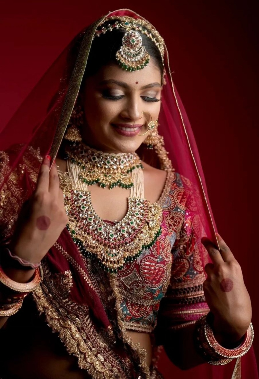 Candid bride portrait