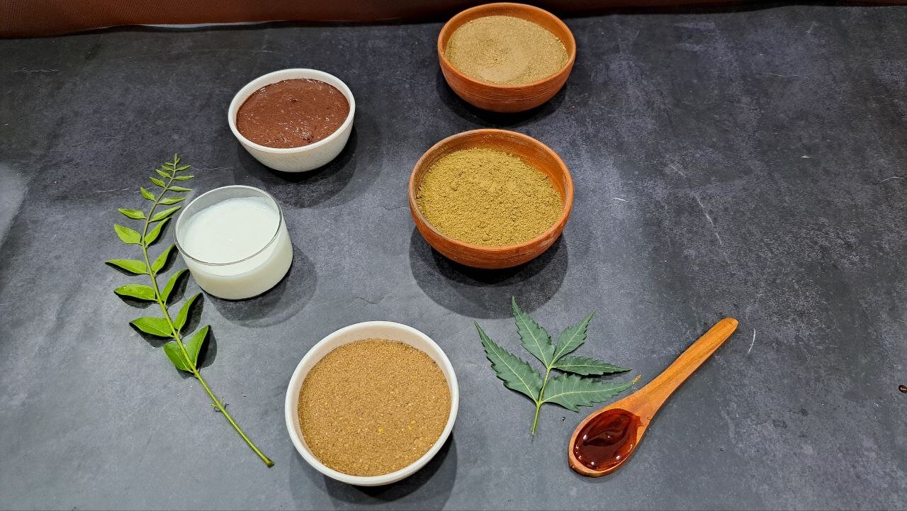Jarred natural hair mask