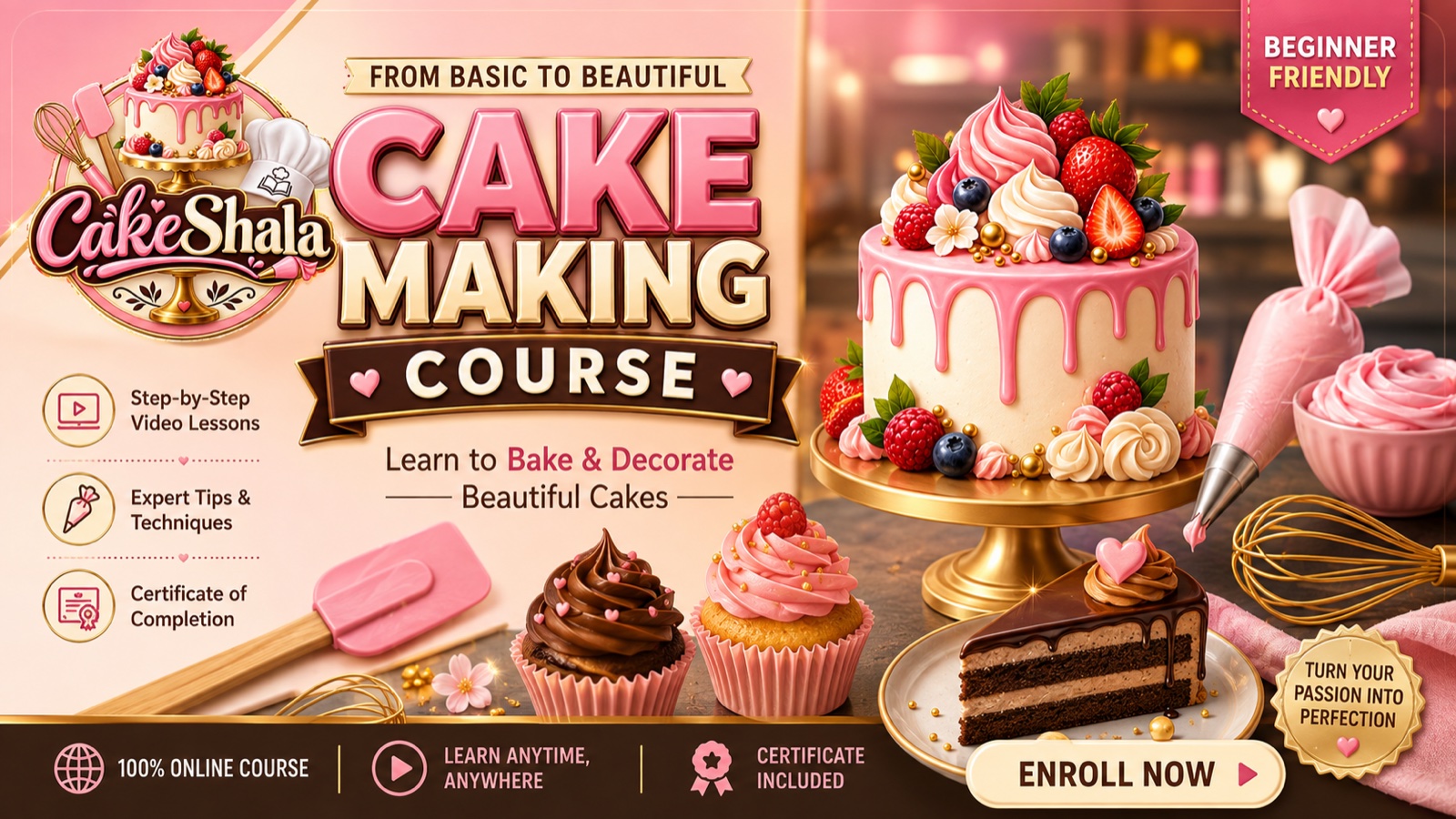 Cake Shala — Chocolate Ganache Cake Making Course