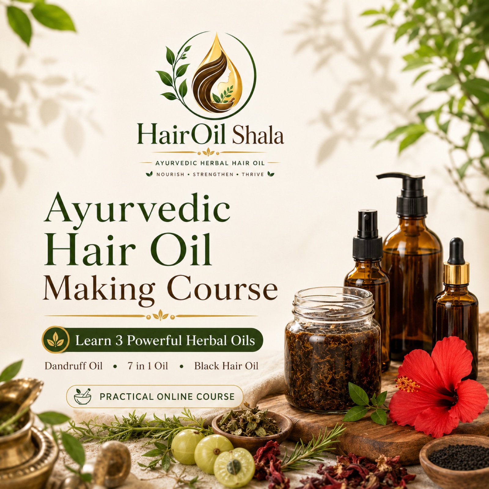 HairOil Shala — Ayurvedic Herbal Hair Oil Making Business Course
