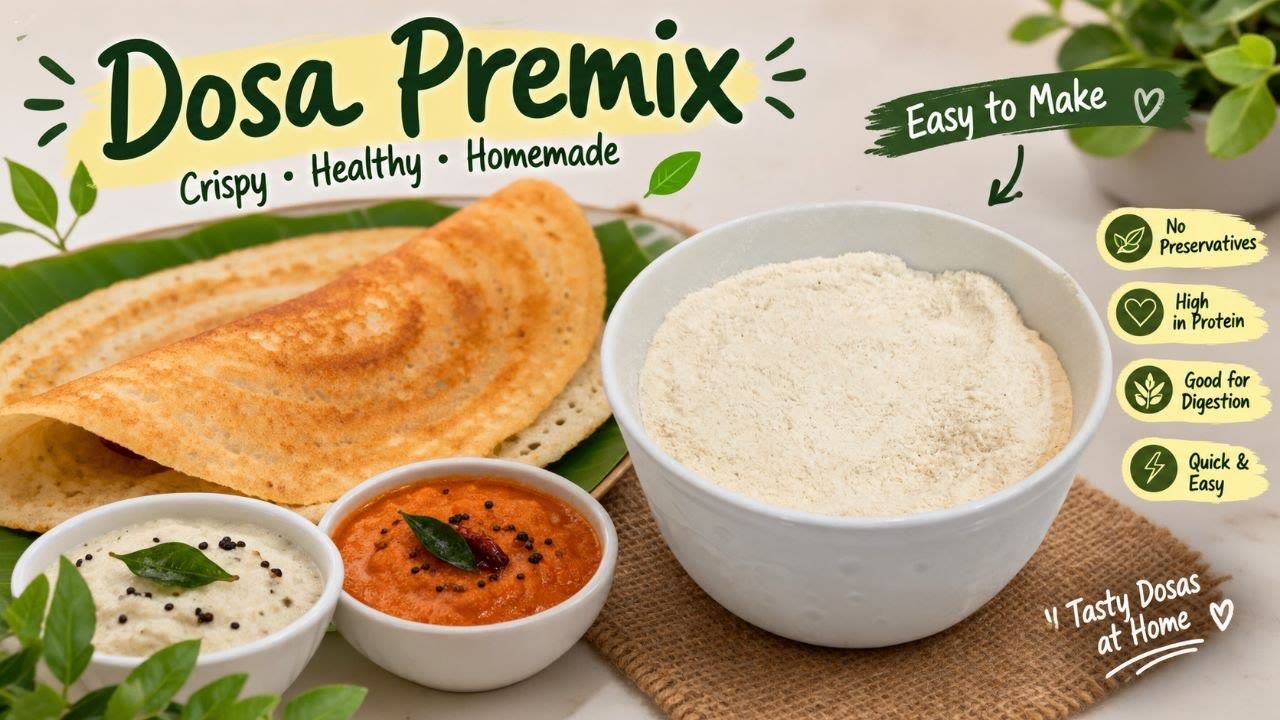 Crispy dosa, no fermentation