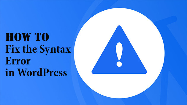 syntax error wordpress