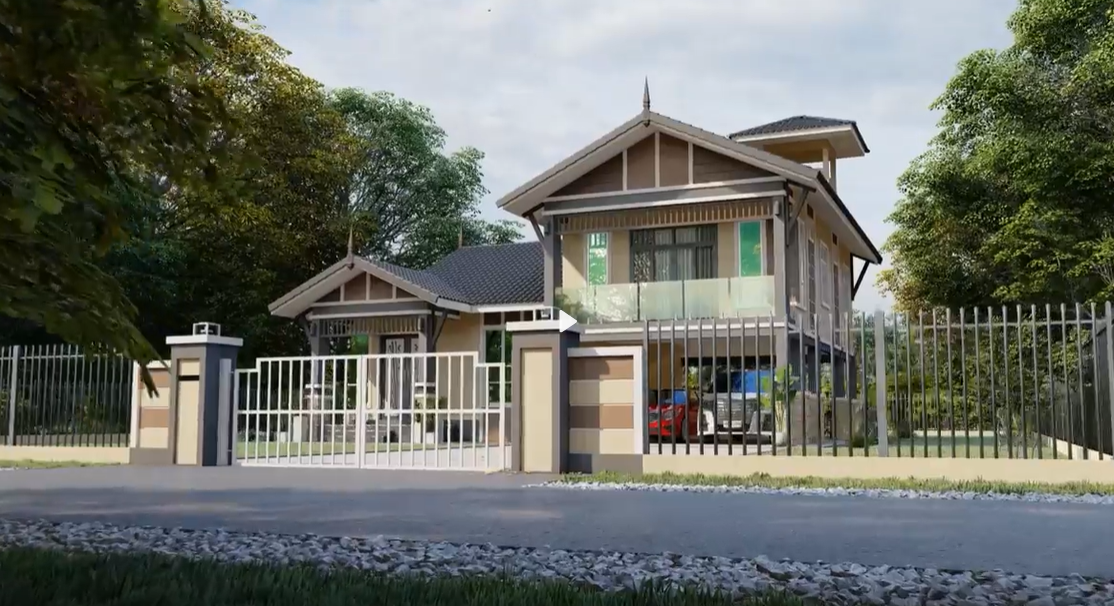 Visual 3D Rumah Banglo Eksklusif