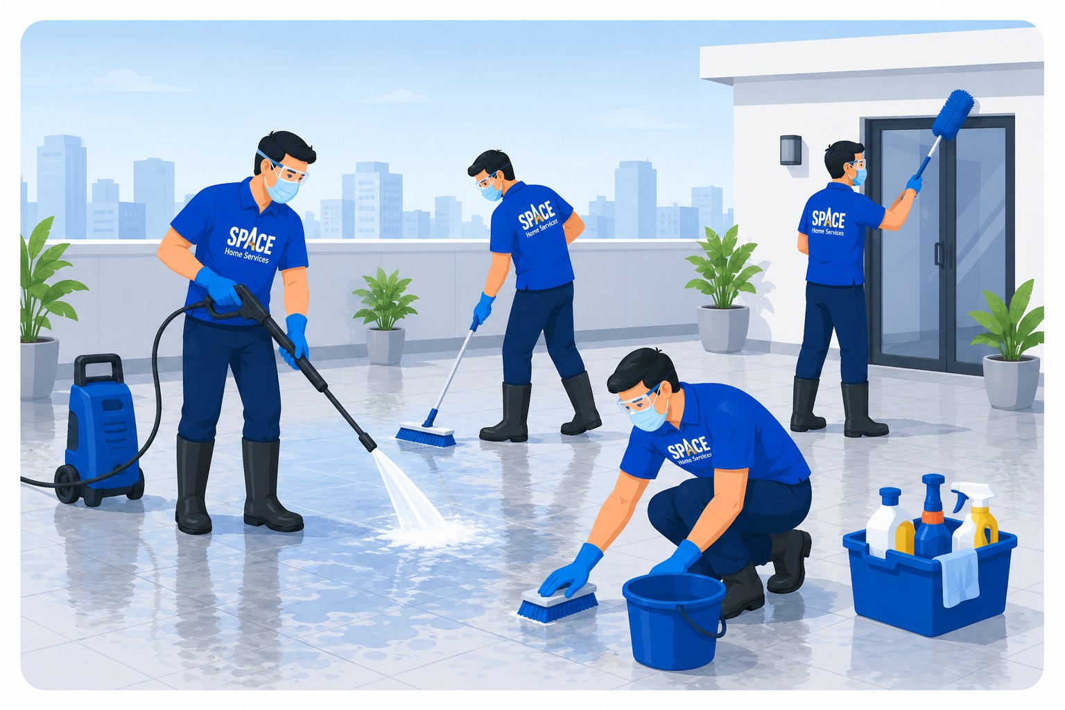 Terrace Cleaning