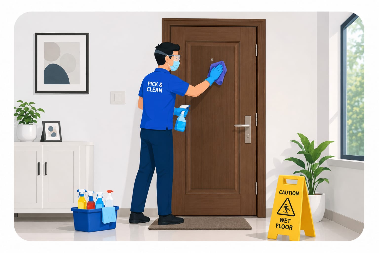 Single Door Cleaning