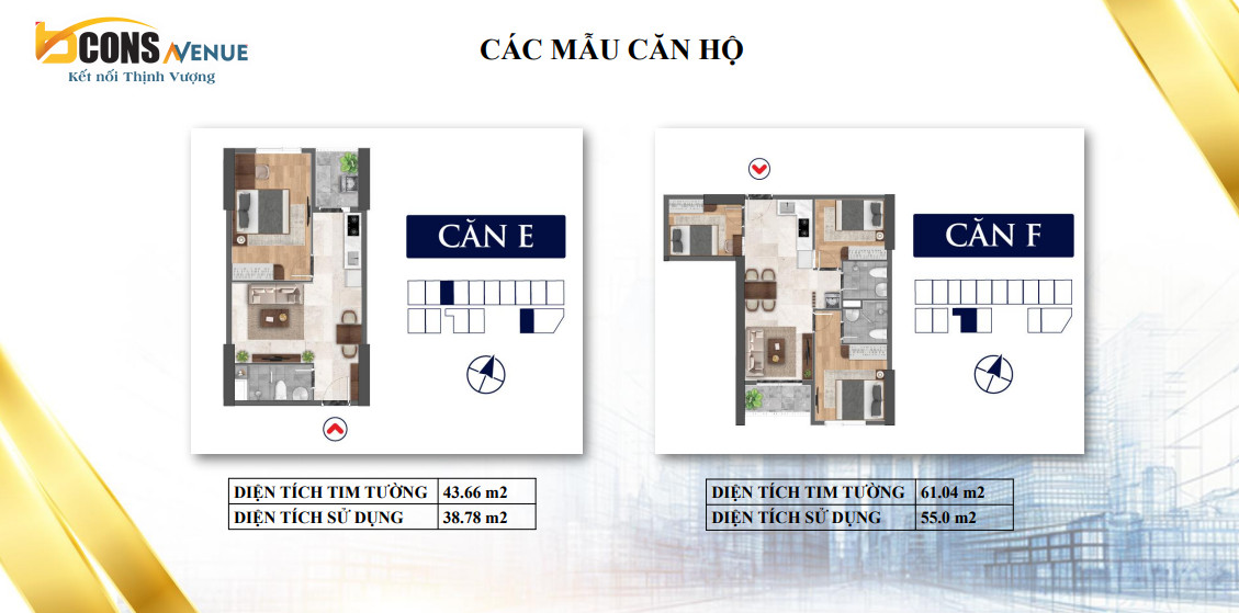 Layout căn hộ Bcons Avenue loại 2