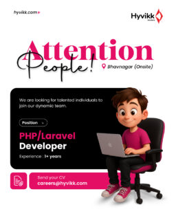 🚨 We’re Hiring: PHP/Laravel Developer! 💻

Are you an experienced #php Laravel developer seeking a thrilling opportunity? Search no more! We are in immediate need of skilled professionals to join our team.🚀

📌 Position: PHP/Laravel Developer
💼 Experience: 1+ Year
📍 Location: Bhavnagar (Onsite)

Don’t miss this golden opportunity — showcase your skills and grow with #Hyvikk!
📧 Apply now: careers@hyvikk.com

Know someone perfect for this role? Tag or share this post - let’s grow together! 🚀🤝✨

#Hiring #Laravel #PHPDeveloper #CareerOpportunity #LaravelJobs #TechHiring #DeveloperJobs #TechCareers #Hyvikk