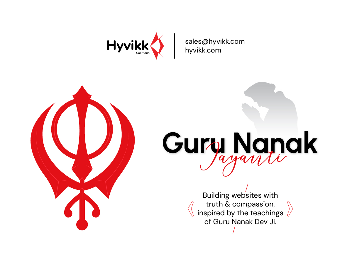 💫 On this Guru Nanak Jayanti, we honor his values of truth, compassion, and purpose. 🙏
At #Hyvikk Solutions, these values guide every website we build — with honesty, care, and meaning. 🌐🙏

To Know More About Us ⬇⬇
Hyvikk Solutions
309, Swara Parklane,
Atabhai Chowk,
Bhavnagar - 364001,
Gujarat, India

📞 9429233567
✉️ sales@hyvikk.com
🌐 bit.ly/hyvikk-solutions

#gurunanakdevji #gurunanakjayanti #hyvikk #digitalsolutions #webdevelopment #india #spiritual #punjabi #appdevelopment #digitaljourney #buildwithpurpose #webdevelopment #androidapp #websites #webdesign #appdesign
