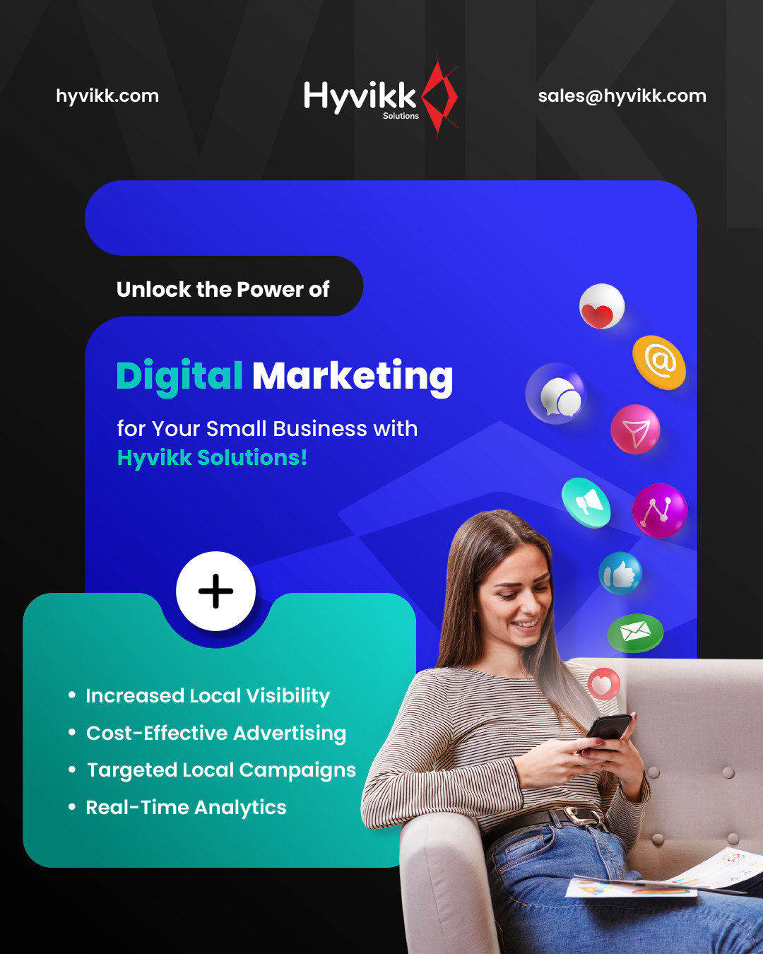Small Business. Big Goals.
Let’s turn your online presence into real growth.

At Hyvikk Solutions, we go beyond ads — we build strategies that help you get seen, trusted, and chosen.

Ready to grow your business the smart way?
Let’s make it happen — message us today.

To Know More About Us ⬇⬇

Hyvikk Solutions
309, Swara Parklane,
Atabhai Chowk,
Bhavnagar - 364001,
Gujarat, India
📞 9429233567
✉️ sales@hyvikk.com
🌐 Website: bit.ly/hyvikk-solutions

#DigitalMarketing #SmallBusinessGrowth #LocalMarketing #BusinessStrategy #OnlineVisibility #LeadGeneration #MarketingSolutions #BusinessDevelopment #GrowWithHyvikk #DigitalSuccess #hyvikk