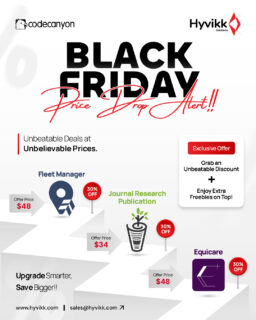 ✨ BLACK FRIDAY BASH! ✨

• Fleet Manager (https://1.envato.market/fleet-manager)
• Equicare (https://1.envato.market/equicare)
• Journal Publication (https://1.envato.market/journal-pub)

🛒 Shop now on CodeCanyon 
Click here to claim exclusive freebies with every purchase: https://bit.ly/hyvikk-freebie

#Hyvikk #BlackFriday #blackfridaydeals #blackfridaysales #sale #Discount #FleetManagement #deals #offers #buynow #getitnow #hyvikksale #limitedtimeoffer