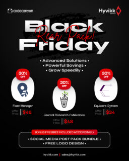 📢BLACK FRIDAY DEALS ARE LIVE!!!🛒

• Fleet Manager — https://1.envato.market/fleet-manager
• Equicare — https://1.envato.market/equicare
• Journal Pub — https://1.envato.market/journal-pub

👁️‍🗨️ Discover all exclusive offers on CodeCanyon🥳

Click here for exclusive Freebies with any order: https://bit.ly/hyvikk-freebies

#Hyvikk #BlackFriday #blackfridaydeals #blackfridaysales #sale #Discount #FleetManagement #deals #offers #buynow #getitnow #hyvikksale #limitedtimeoffer