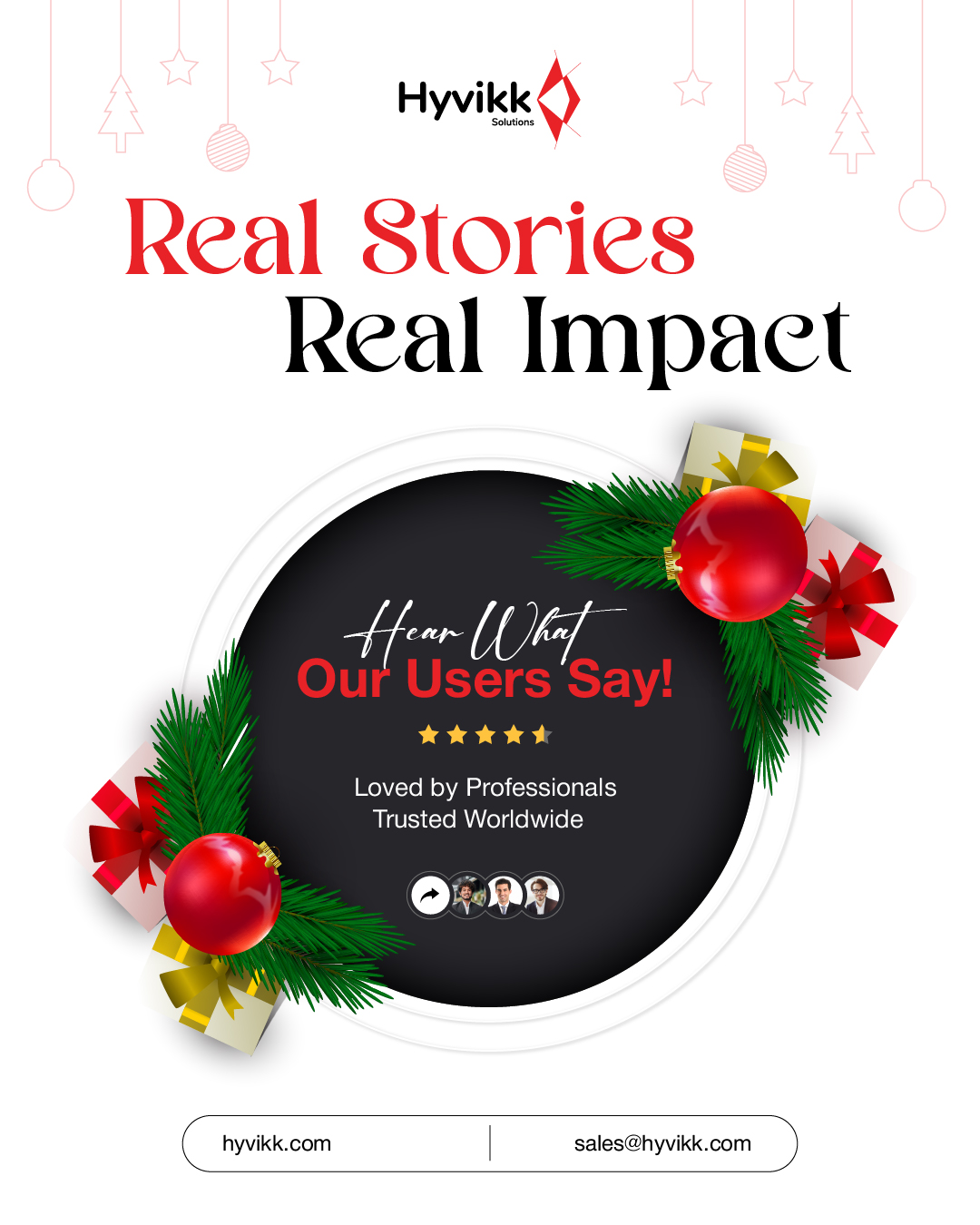 Your trust is our biggest achievement. 
Here’s what our global users say about Hyvikk Solutions: 👇

Fleet Manager – Vehicle Management & Booking System
Hyvikk’s Fleet Manager has transformed how we organize our entire transportation business - from tracking vehicles and drivers to managing bookings and reports. It’s intuitive, reliable, and gave us complete operational control!” 

Equicare - A Medical Equipment Maintenance System
Equicare has made managing our medical equipment maintenance incredibly easy. Tracking breakdowns, preventive service calls, and calibration schedules is now a breeze, and it keeps all equipment records organized across departments.

🎄This Christmas, experience the same excellence!

📍To Know More About #Hyvikk Solutions 

Hyvikk Solutions
309, Swara Parklane,
Atabhai Chowk,
Bhavnagar - 364001,
Gujarat, India
📞9429233567
📧 sales@hyvikk.com
🌐 bit.ly/hyvikk-solutions

#CustomerTestimonials #Testimonial #FleetManager #Equicare #journalresearchpublication  #products #SoftwareDevelopment #MobileApps #bestproducts #bestprice #ChristmasSale #cʜʀɪsᴛᴍᴀs2025