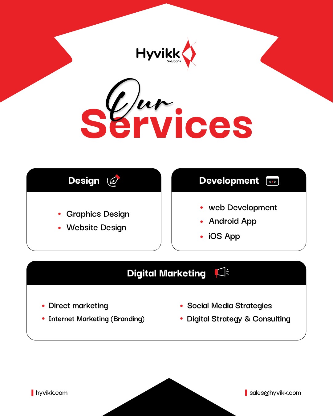 Looking for a team that can design, develop, and grow your business online?
You just found them. 😉

At Hyvikk Solutions, we deliver:
✨ Stunning graphics and website designs
✨ Custom Android & iOS apps
✨ Smart marketing strategies that boost visibility & conversions

Let’s build something amazing together!

Hyvikk Solutions
309, Swara Parklane,
Atabhai Chowk,
Bhavnagar - 364001,
Gujarat, India
Mo: 9429233567

Email👉sales@hyvikk.com
Website👉 bit.ly/hyvikk-solutions

#DigitalMarketing #WebDevelopment #WebDesign #AppDevelopment #BusinessGrowth #TechInnovation #StartupIndia #DigitalSolutions #CreativeAgency #BrandStrategy #GraphicDesign #SocialMediaMarketing