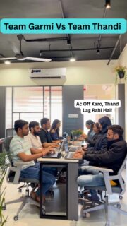 Welcome to the Team Thandi vs Team Garmi office wars 😂😅
When half the office is freezing ❄️
And the other half is melting 🔥

📍To Know More About #Hyvikk Solutions

Hyvikk Solutions
309, Swara Parklane,
Atabhai Chowk,
Bhavnagar - 364001,
Gujarat, India
☎ 9429233567
📩sales@hyvikk.com
🔗 bit.ly/hyvikk-solutions

#TeamThandi #TeamGarmi #WorkplaceFun #FunnyReels #teamcoldvswarm #workplacescenes #officecomedy #officeantics #teamfun  #HyvikkSolutions #LifeAtHyvikk