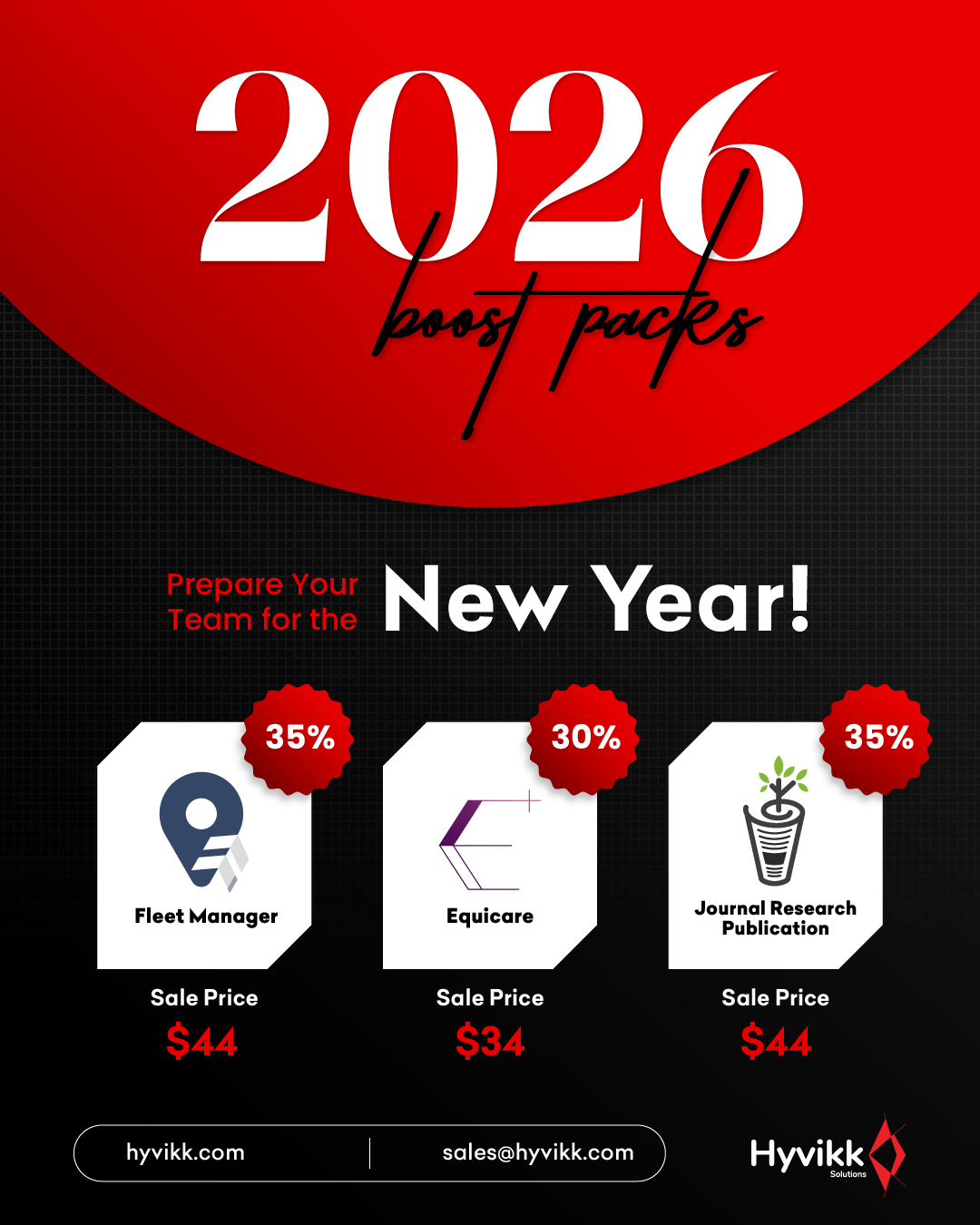 🚀 Prepare for a powerful new year with our curated 2026 Boost Packs🔥
🛠️ Stronger tools = Stronger teams!💪⚡

Shop now👉 https://shop.hyvikk.co/shop

#postsales #postchristmas #PostChristmasReset #offerlive #ʏᴇᴀʀᴇɴᴅsᴀʟᴇ #offer #ChristmasSale #salesalert #salelive #BestDeals #bestproducts #bestprice #FleetManagement #equicare #journalresearchpublication #ShopNow #LastChance #xmassale #DontMissOut