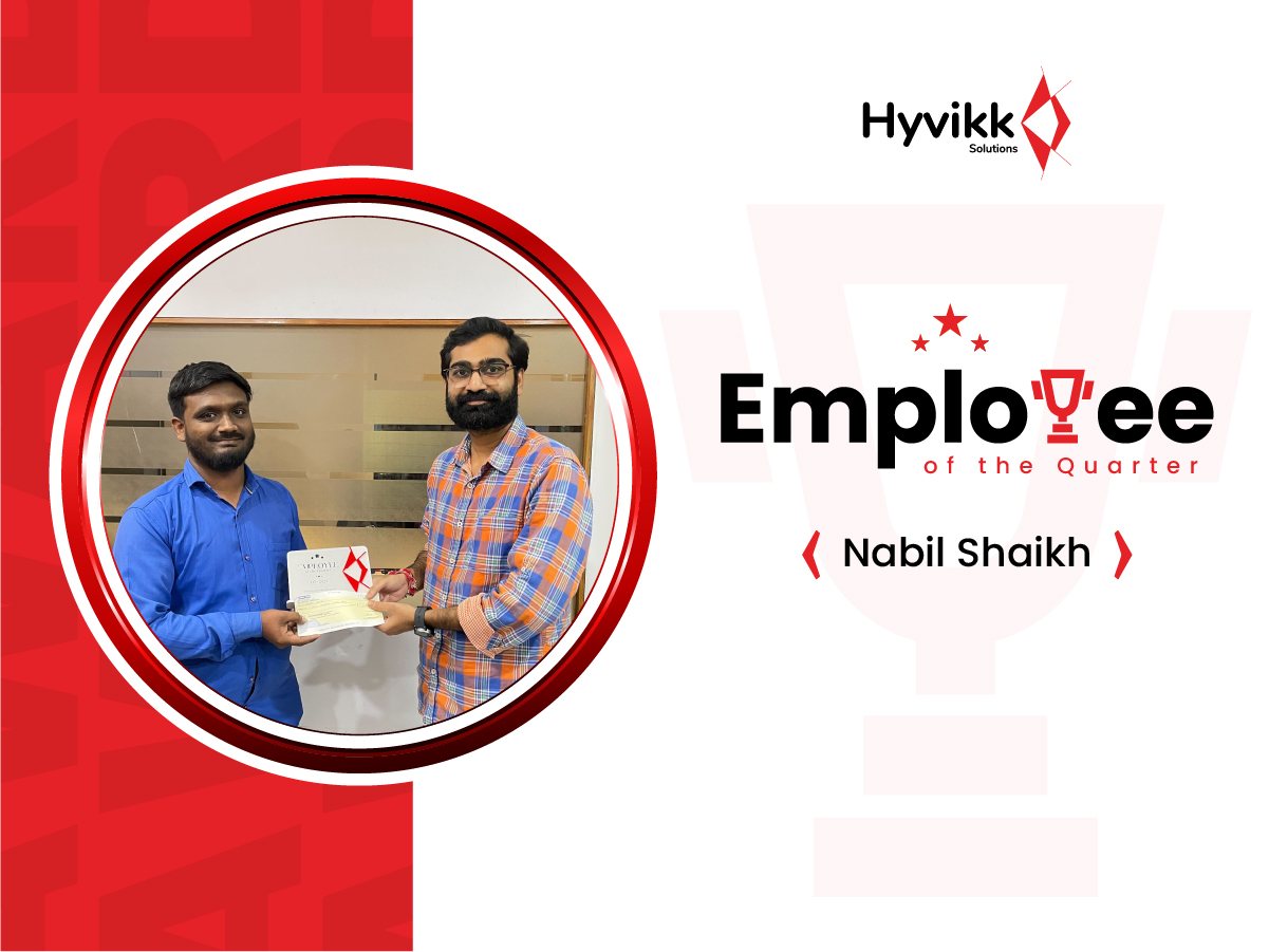 ✨Celebrating Excellence: Nabil Shaikh

Congratulations! Your performance, professionalism, and passion have made a real impact. Being Employee of the Quarter reflects the value you bring every day. We’re proud to have you on this journey — keep shining!

To Know More About #Hyvikk Solutions ⤵⤵

Hyvikk Solutions
309, Swara Parklane,
Atabhai Chowk,
Bhavnagar - 364001,
Gujarat, India
☎ 9429233567
📩sales@hyvikk.com
🔗 bit.ly/hyvikk-solutions

#EmployeeOfTheQuarter #success #Congrats #WorkplaceSuccess #CareerGrowth #Achievers #EmployeeAppreciation #OutstandingPerformance #WebDevelopment #appdevelopment #developer #website #application #webapplication