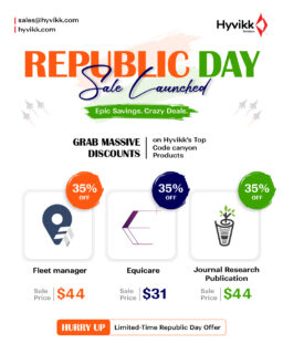 Republic Day Sale is LIVE! 🚀🎉

This Republic Day, Hyvikk Solutions salutes innovation, growth, and smart technology 🇮🇳✨
Celebrate the spirit of freedom with epic savings on our best-selling CodeCanyon solutions 💥💻

🚘 Fleet Manager – https://1.envato.market/fleet-manager
🏥 Equicare – https://1.envato.market/equicare
📚 Journal Research Publication – https://1.envato.market/journal-pub

Smart tools. Patriotic prices. Freedom to save. 🇮🇳🔥
⏳ Limited-time offer—grab it before it’s gone! 🚀💥

#republicday #SaleIsLive #salesalesale #discount #biggestsaleoftheyear #bestproducts #bestprices #dealsforyou #MassiveSavings #deals #software #AppStore #mobileapps #website #SaleAlert #savemoney #fleetmanager #equicare #journalresearchpublication #india #RepublicDaySale