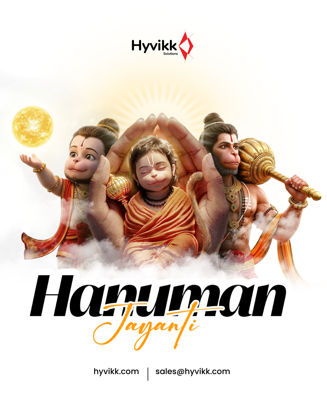 Happy Hanuman Jayanti! 🙏🚩

May the spirit of 'Sankat Mochan' remove every hurdle from your path. Just as Hanumanji embodies devotion and strength, we celebrate the power of commitment in everything we do. 

#HanumanJayanti #JaiHanuman #HinduFestival #Spirituality #Hyvikk