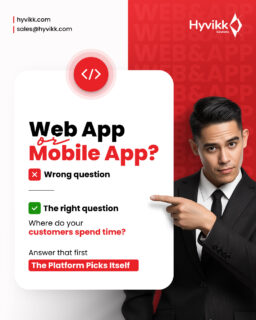 1️⃣ Research first: Market data > Technical preference. 🧠📊
2️⃣ Action second: Go where your customers already are. 🏃💨

The Result? A strategy that actually works. 🎯✨

📩 sales@hyvikk.com
📍 Hyvikk Solutions, Bhavnagar

#WebApp #MobileApp #AppDevelopment #DigitalStrategy #hyvikk