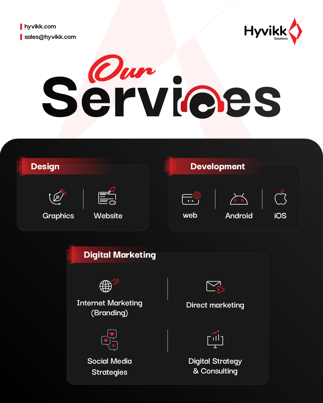 👉 Boost your business with #Hyvikk Services!🤘
From stunning #websites and powerful #apps to smart #marketing solutions — everything you need for digital success, all in one place. 🌐🚀 

Learn more about #Hyvikk Solutions 👇👇
Hyvikk Solutions
309, Swara Parklane,
Atabhai Chowk,
Bhavnagar - 364001,
Gujarat, India

📞 9429233567
✉️ sales@hyvikk.com
🌐 bit.ly/hyvikk-solutions

#DigitalMarketing #WebDevelopment #WebDesign #AppDevelopment #BusinessGrowth #TechInnovation #StartupIndia #DigitalSolutions #CreativeAgency #BrandStrategy #GraphicDesign #SocialMediaMarketing