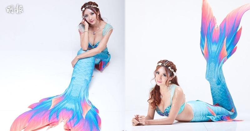 明報【預祝萬聖節？】陳蕊蕊化身索爆美人魚 曬深長事業線