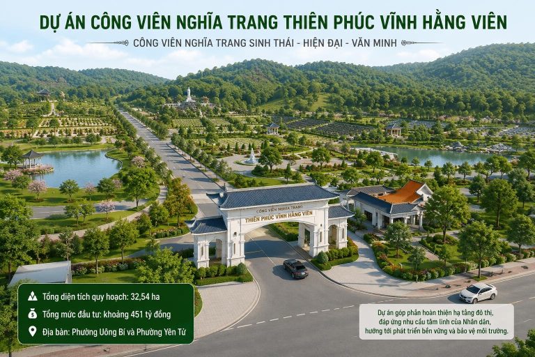 Khởi Động Dự Án Công Viên Nghĩa Trang Thiên Phúc Vĩnh Hằng Viên Tại Uông Bí, Quảng Ninh