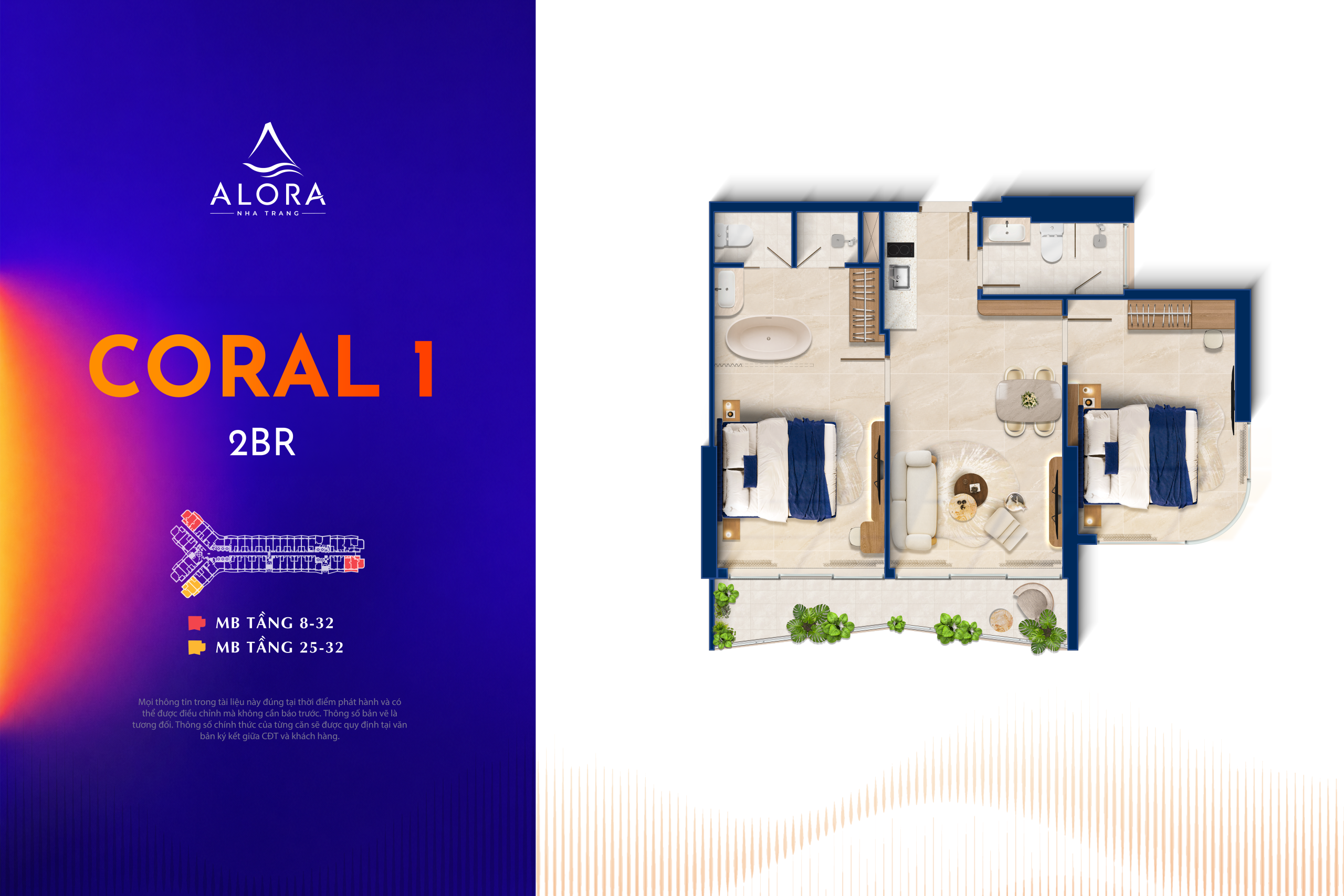 540 TRIỆU – VÀO NGAY CĂN “HOA HẬU” 2PN VIEW BIỂN TỶ ĐÔ!