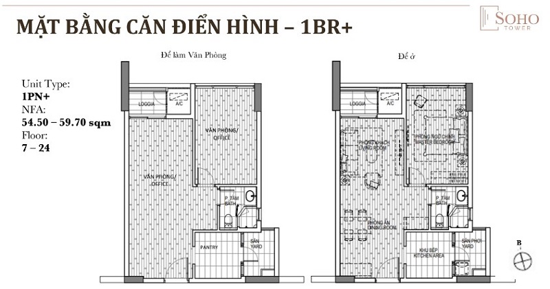 Mặt bằng căn điển hình Heritage West Lake