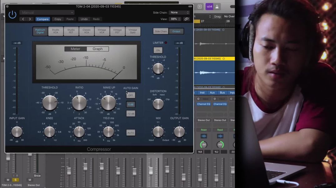 06 Logic pro x Toms Compression Mixing ပြုလုပ်ပုံများ မြန်မာ