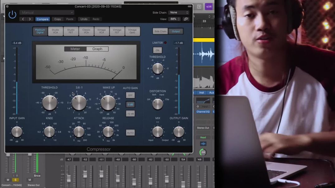 07 Logic pro x Room ,Bass & Hollow guitar  Mixing ပြုလုပ်ပုံများ မြန်မာ