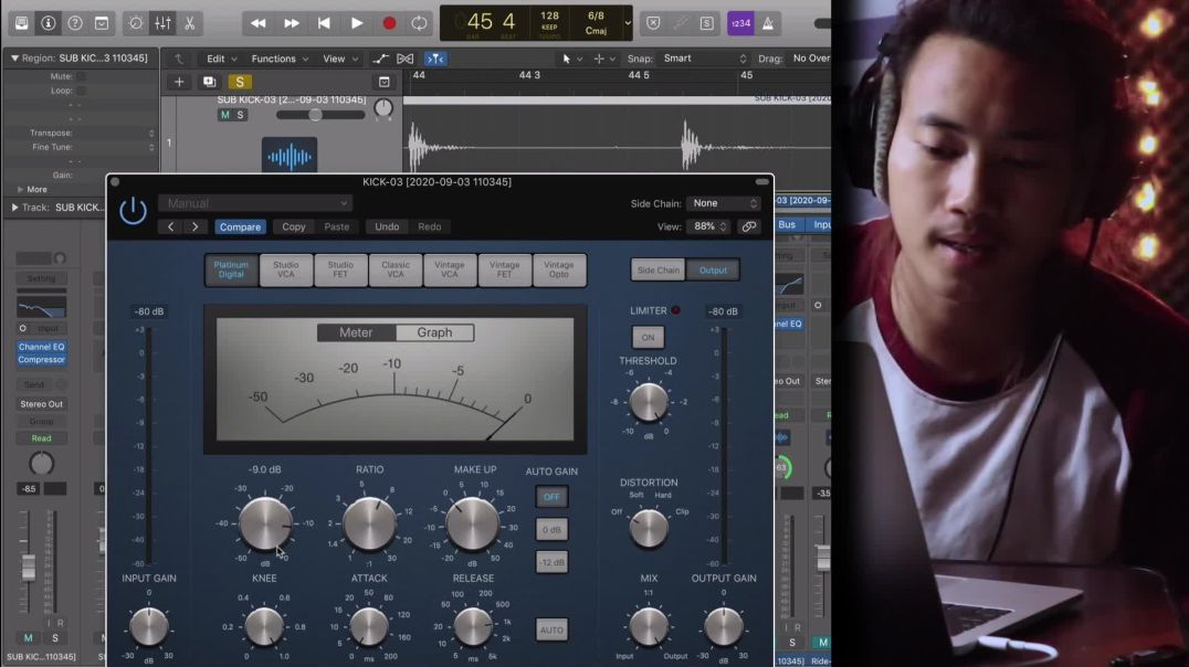 05 Logic pro x Kick & snare Compression Mixing ပြုလုပ်ပုံများ မြန်မာ