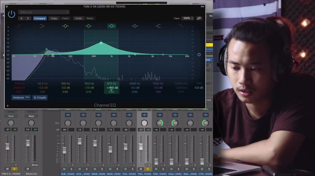 02 Logic pro x Toms EQ Mixing ပြုလုပ်ပုံများ မြန်မာ