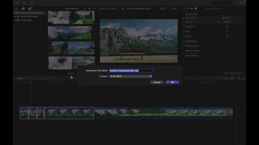 ⁣⁣Create a Compound Clip in FinalCut Pro X