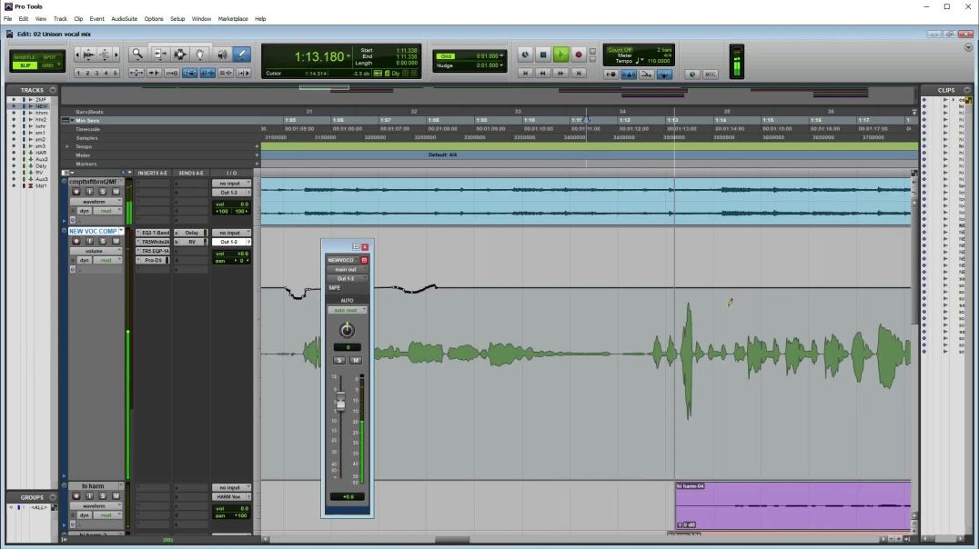 03 Protools 12 vocal များကိုအချောသတ်ချိန်ပုံ