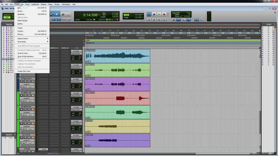 06 Pro tools 12 တွင် Bass Piano ကိုချိန်ငြှိခြင်း